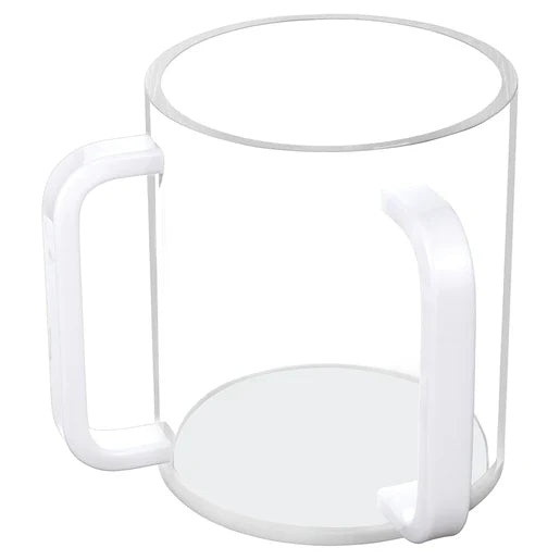 Clear Wash Cup w/ White Handle Design Styles Home