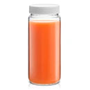 Glass Juice Bottles White Lid 16oz Joy Jolt