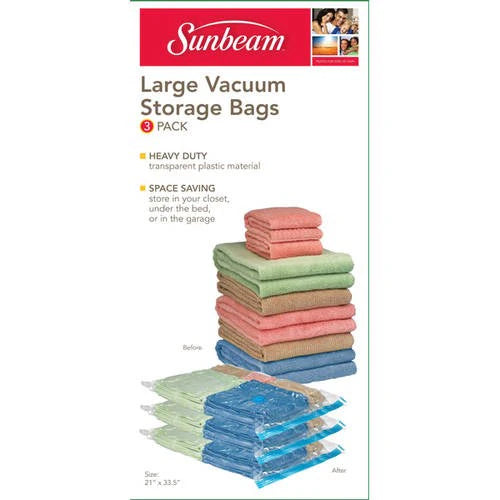 Vacuum Storage Bags Large 3pk Home Basics