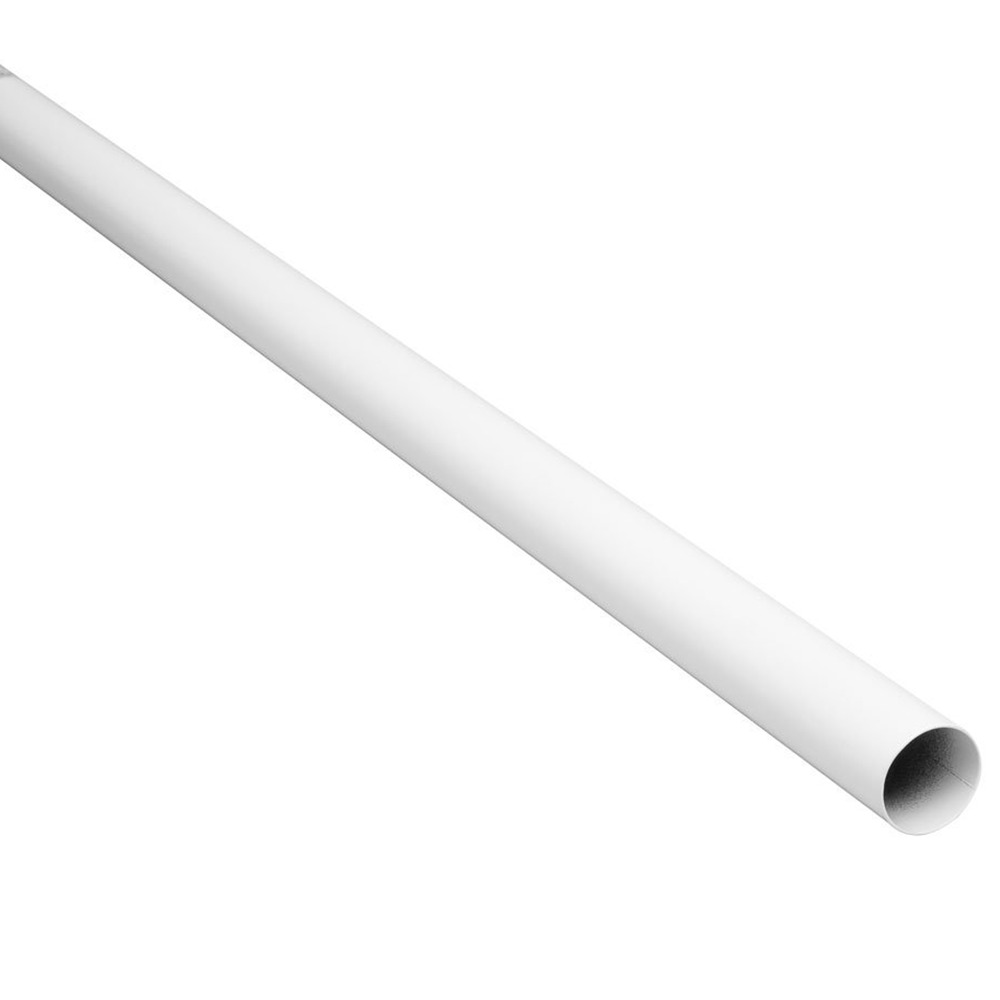 White Closet Pole Enamel 6FT x 1-1/4" Tuff Stuff