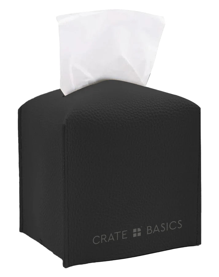 Tissue Box Sleeve Space Black Square