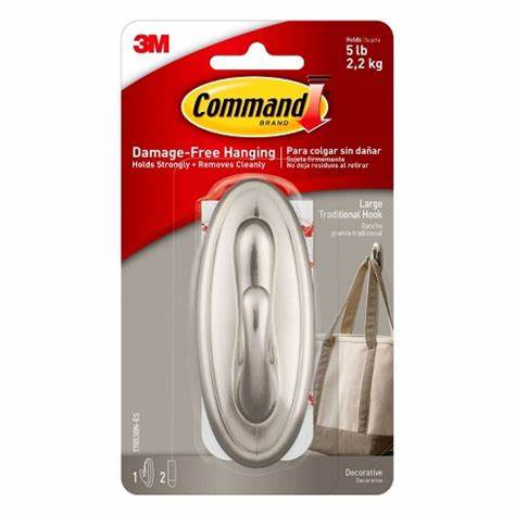 Large Pewter Hook Command 5lb