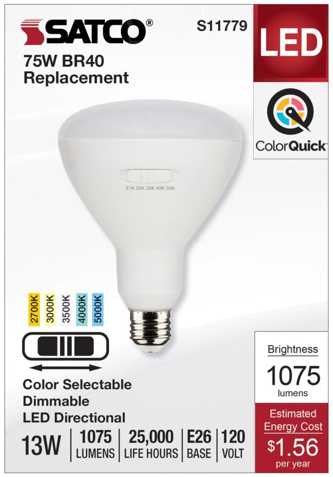 BR40 13W Color Change Bulb Satco