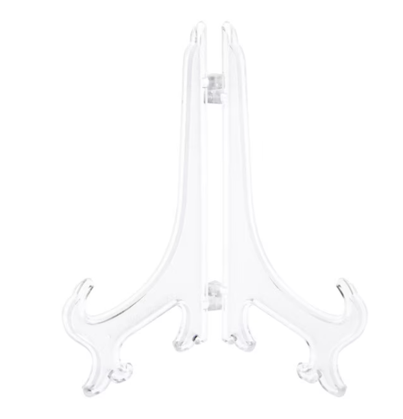 Hinged Clear Plastic Plate Stand 7" Bard's