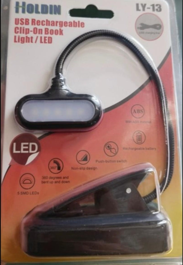 Rechargeable Clip On Book Light