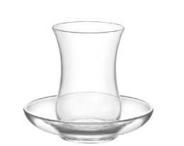 Glass Teacup W/ Glass Sauce 4oz LAV