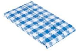 Checkered Vinyl Tablecloth 52"x90" Blue Winware