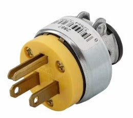 Wire Grounded Armored Plug Yellow