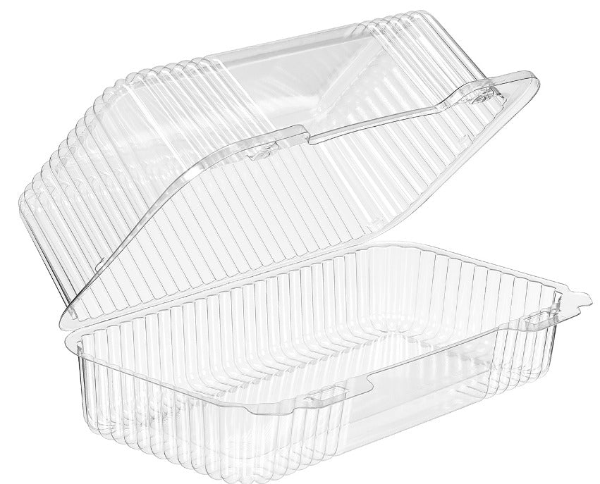 Clear Hinged Bar Cake Container Inline