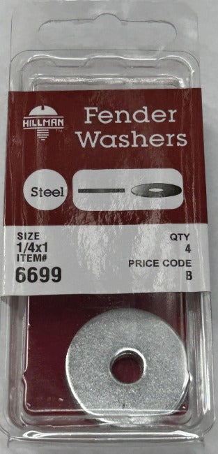 Fender Washers 1/4x1 Hillman