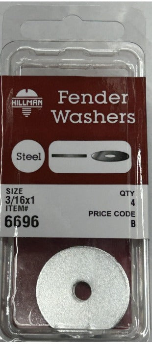Fenders Washers 3/16x1 Hillman