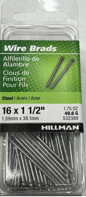 Wire Brads 16x1-1/2 Hillman