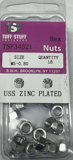 Hex Nuts M5 (18 pack)