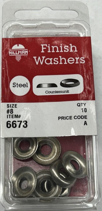 Finish Washers #8 10PK