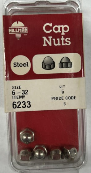 Cap Nuts 6-32 Hillman