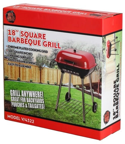 Square Barbeque Grill 18" Uniqueware