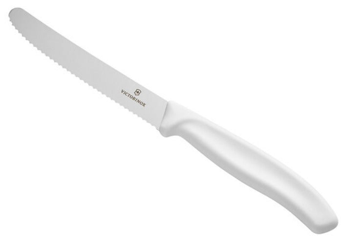 White Serrated Round Knife 4" Victorinox