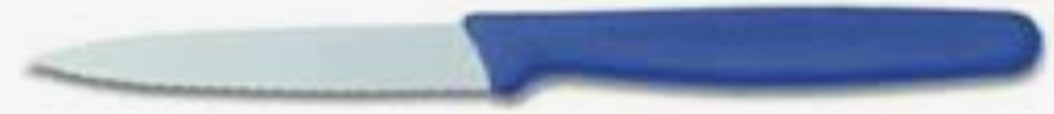 Blue Serrated Pointy Knife 4" Victorinox