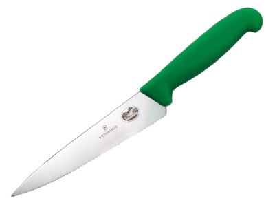 Serrated Knife w/Green Handle 6" Victorinox