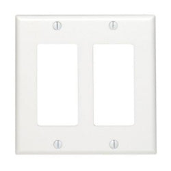 2 Gang Oversize White Wallplate Mullberry