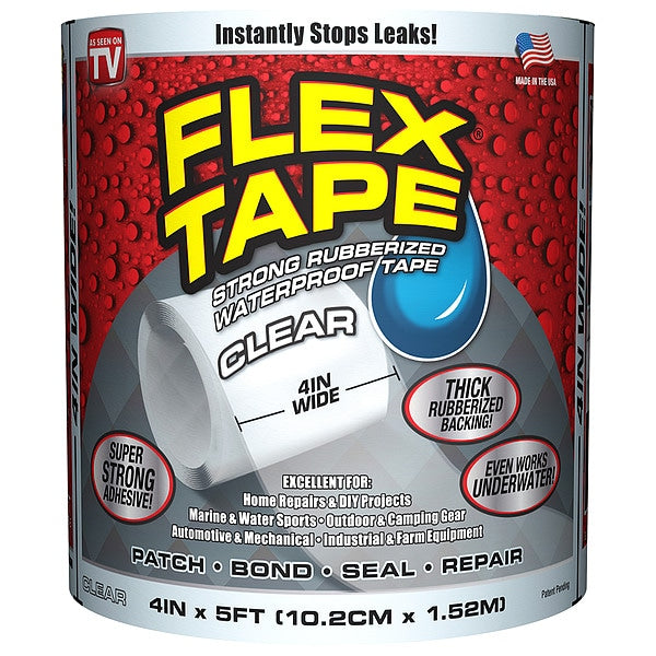 Waterproof Tape Clear 4" x 5' Flex Tape