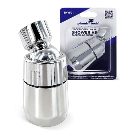 Chrome Shower Head | Adjustable Flow | Plumb Tech