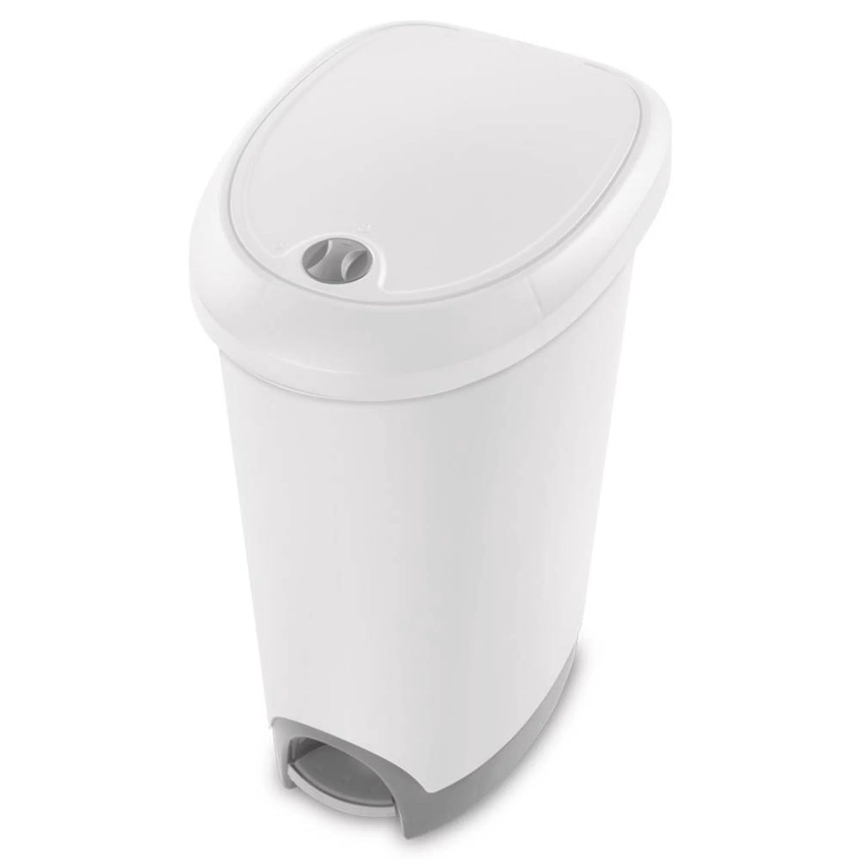 Trash Can Step On White 12.6 Gal Sterilite