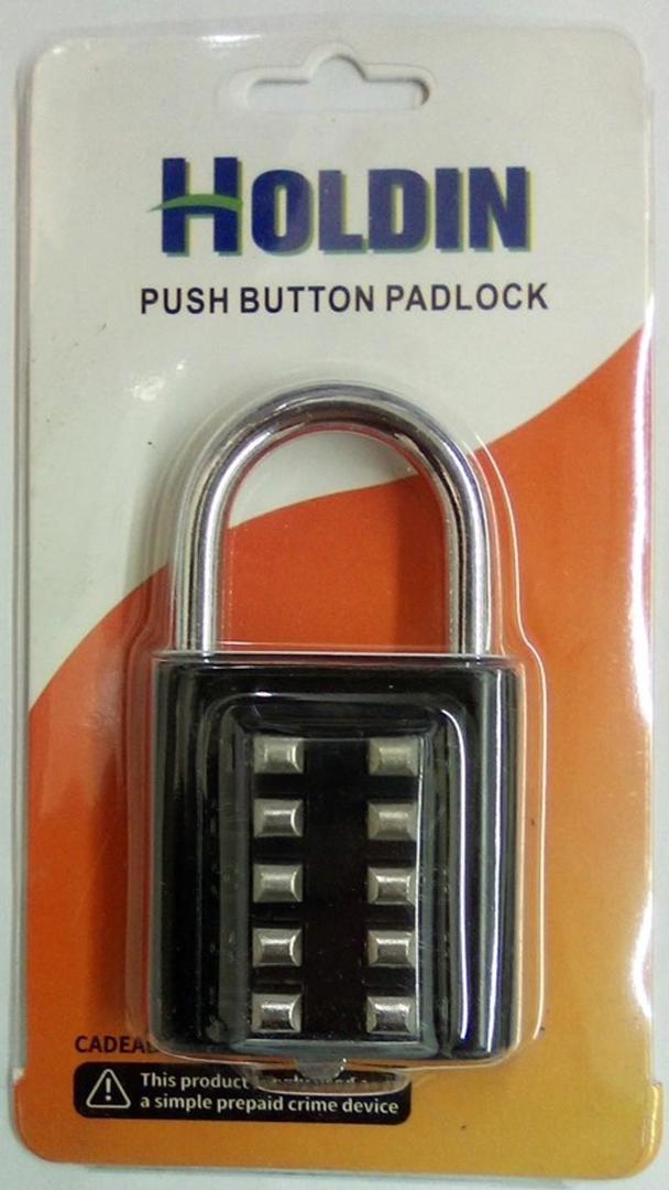 Push Button Padlock 10 Digits Holdin