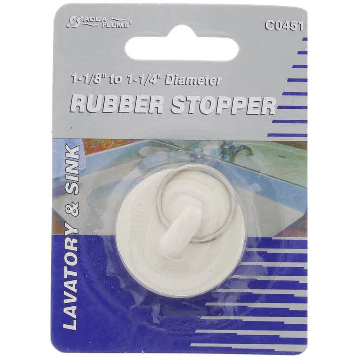 Rubber Stopper by Aqua Plumb | 1⅛–1¼" Rubber Drain Plug