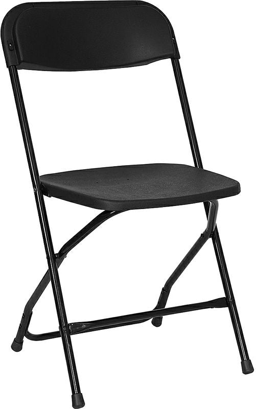 Folding Chair Black Thin Plastic Ontario