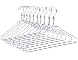 Aluminum Silver Hangers 16.5" 10PK Quality Hangers