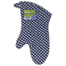 Oven Mitt Blue & White