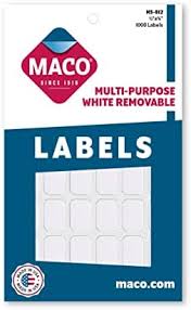 Labels 1/2"x3/4" MACO