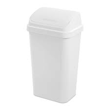 Swingtop Trash Bin White 13 Gal Sterilite