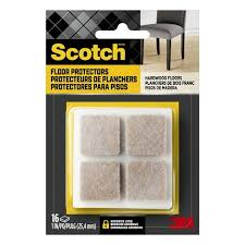 Square Felt Pads 1" Scotch