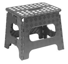 Folding Step Stool 13" Gray Superio