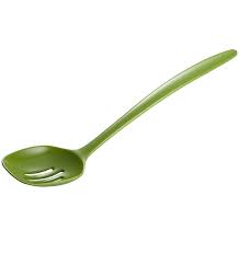 Green Slotted Spoon Hutzler