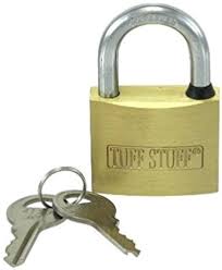 Solid Brass Padlock 1-1/2" Tuff Stuff
