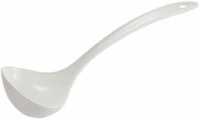 White Soup Ladle Hutzler
