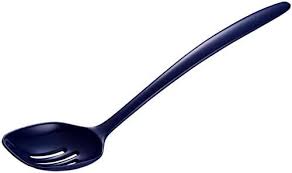 Blue Slotted Spoon Hutzler