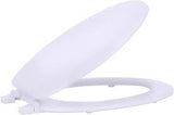 Plastic Elongated Toilet Seat | 19" Length | White | TruHome