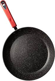 Non Stick Frying Pan Soft Grip Red Handle 11" Millvado