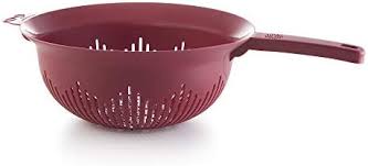 Plastic Strainer w/Handle 9.75" Red YBM