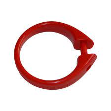 Red Shower Plastic Rings 12pc R&L Plastics