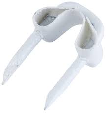 Low Volt Staples Wood 1/8" 3mm White 40ct Gardner Bender