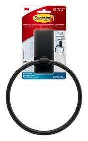 Towel Ring Black Command Brand