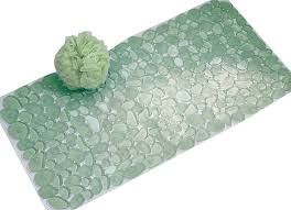 Pebblz Bath Mat Green Inter Design