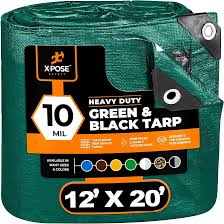 Xpose 12x20 Green Tarp | Heavy-Duty Outdoor Cover