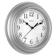 Wall Clock 9" Silver Westclox
