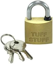 Solid Brass Padlock 1-1/4" Tuff Stuff